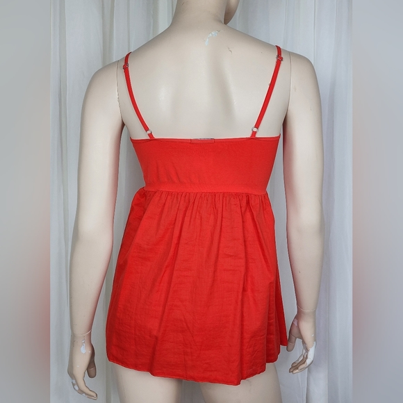 Theory red cami bra top babydoll tank top sz M/L - Picture 4 of 5